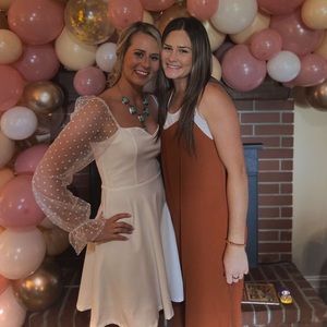 White bridal shower dress